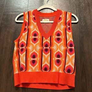 Maeve orange sweater vest